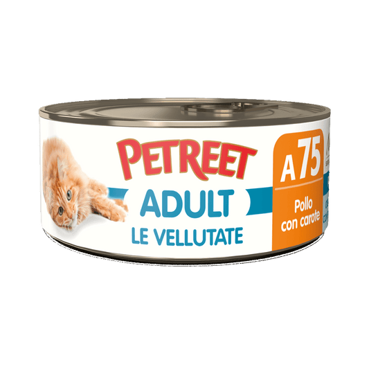 Petreet Adult Le Vellutate Pollo Con Carote Per Gatti Lattina 70g