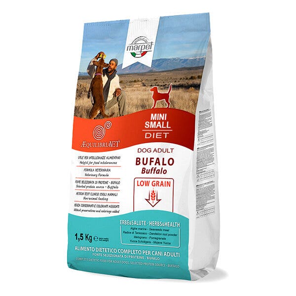 Marpet Aequilibriavet Low Grain Bufalo Cibo Secco Per Cani Adulti Taglia Mini Small Sacco 1,5Kg