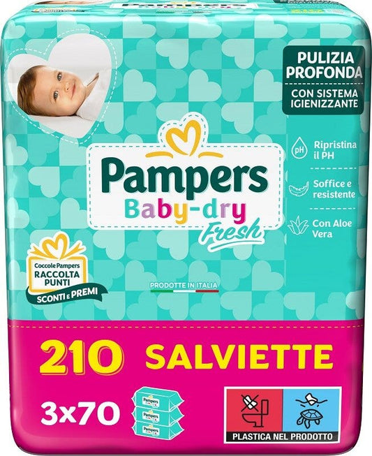 Pampers Baby Dry Fresh Salviettine 210 Pezzi