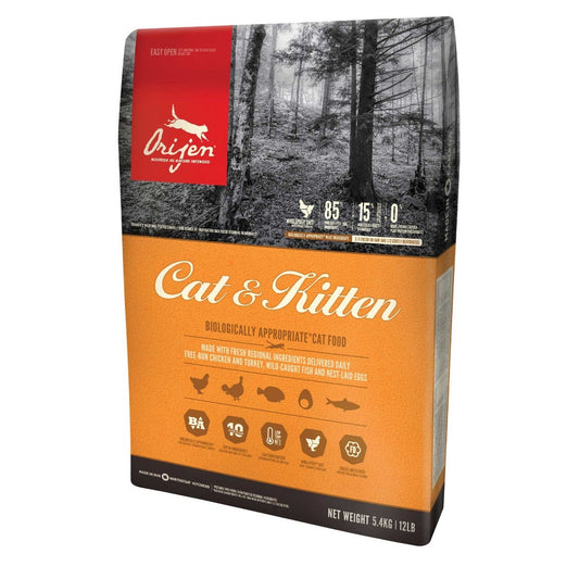 Orijen Cat E Kitten Crocchette Pollo E Tacchino Per Gatti Cuccioli E Adulti Sacco 1,8kg