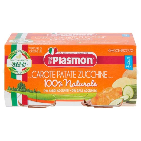 Plasmon Omogeneizzato Carote Patate Zucchine 4x80g 4 Mesi+