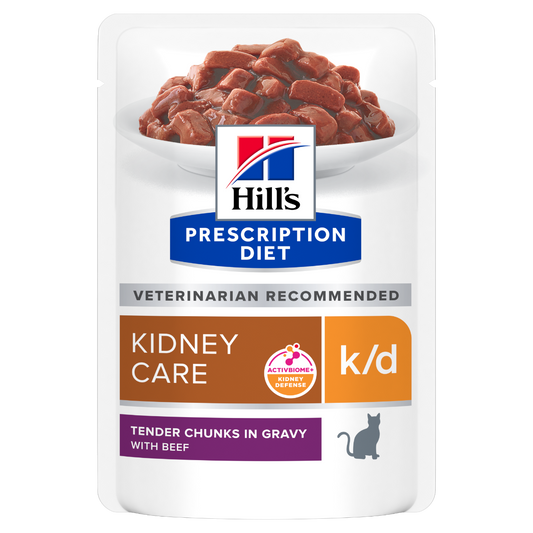 Hill's Prescription Diet K/D Kidney Care Bocconcini Manzo Per Gatti Bustina 85g