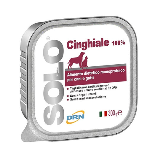 Drn Solo Cinghiale Alimento Dietetico Monoproteico Umido Per Cani/Gatti 300g