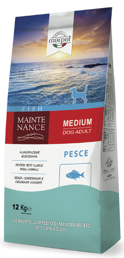 Marpet Maintenance Pesce Cibo Secco Per Cani Adulti Taglia Medium Sacco 12 Kg