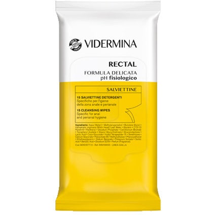 Vidermina Rectal Salviette 15 Pezzi