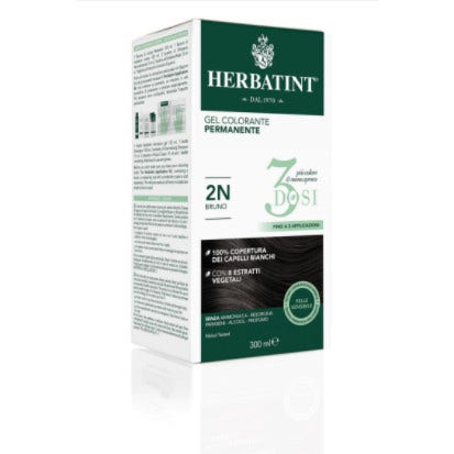 Herbatint Tintura Per Capelli Gel Permanente 2N Bruno 3 Dosi 300ml