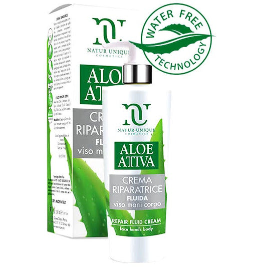 Natur Unique Aloe Attiva Crema Riparatrice Fluida Viso Mani Corpo 190ml