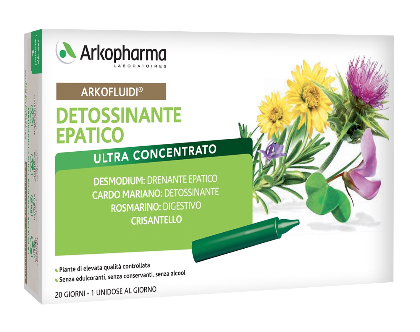 Arkopharma Arkofluidi Detossinante Epatico 20 Fiale