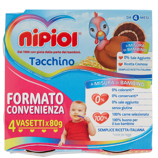 Nipiol Omogeneizzato Tacchino 4x80g