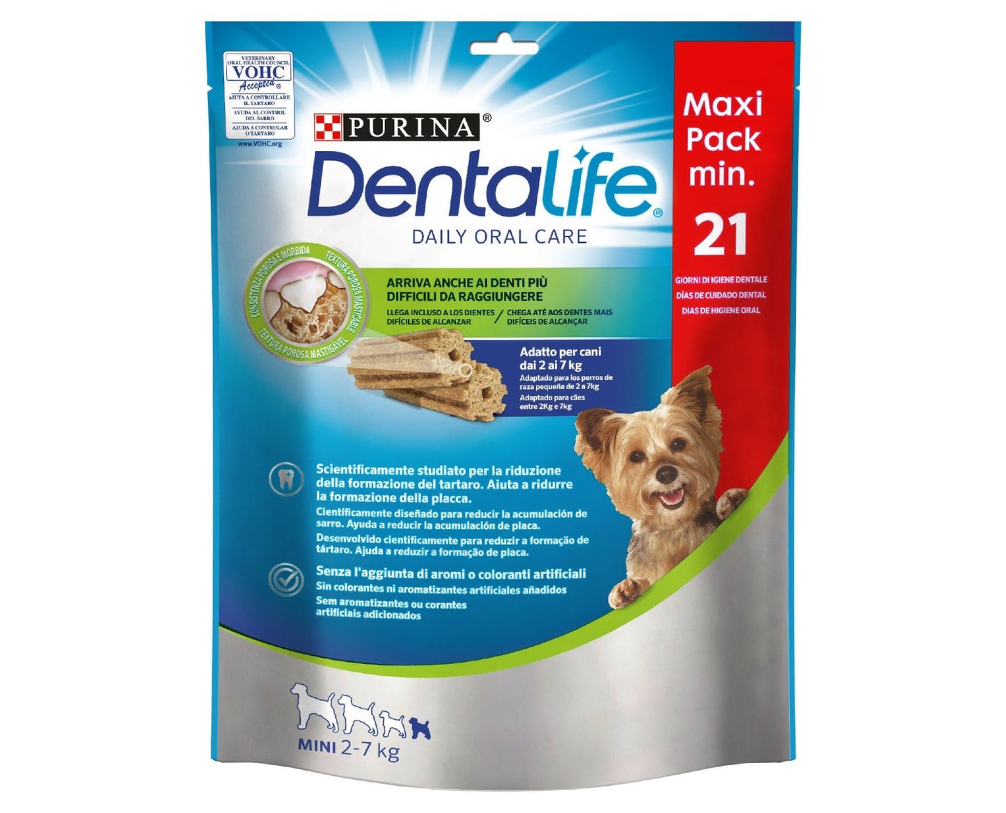 Purina Dentalife Snack Daily Oral Care Per Cani 2 - 7kg Taglia Mini 21 Stick