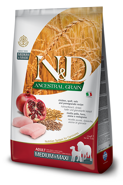 Farmina N&D Ancestral Grain Pollo E Melograno Cani Adulti Taglia Media E Grande Sacco 12kg