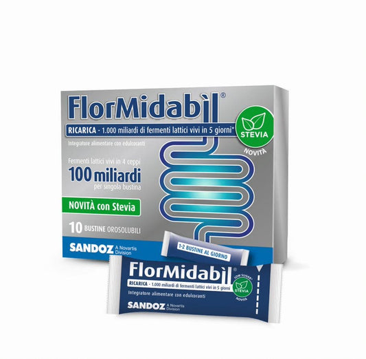 Flormidabil Ricarica 100 Miliardi Con Stevia 10 Bustine