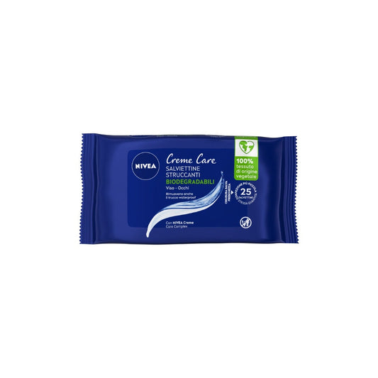 Nivea Creme Care Salviettine Biodegradabili Struccanti Viso 25 Pezzi