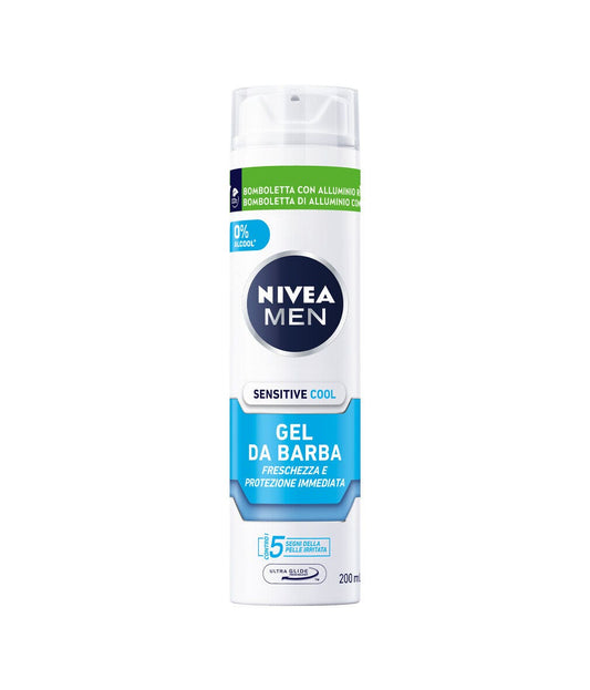 Nivea Men Sensitive Cool Gel Da Barba 200 ml Delicato E Rinfrescante Per Pelle Sensibile