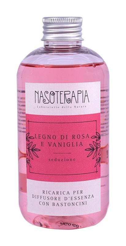 Nasoterapia Ricarica Per Diffusore Bastoncini Legno Di Rosa E Vaniglia 250ml