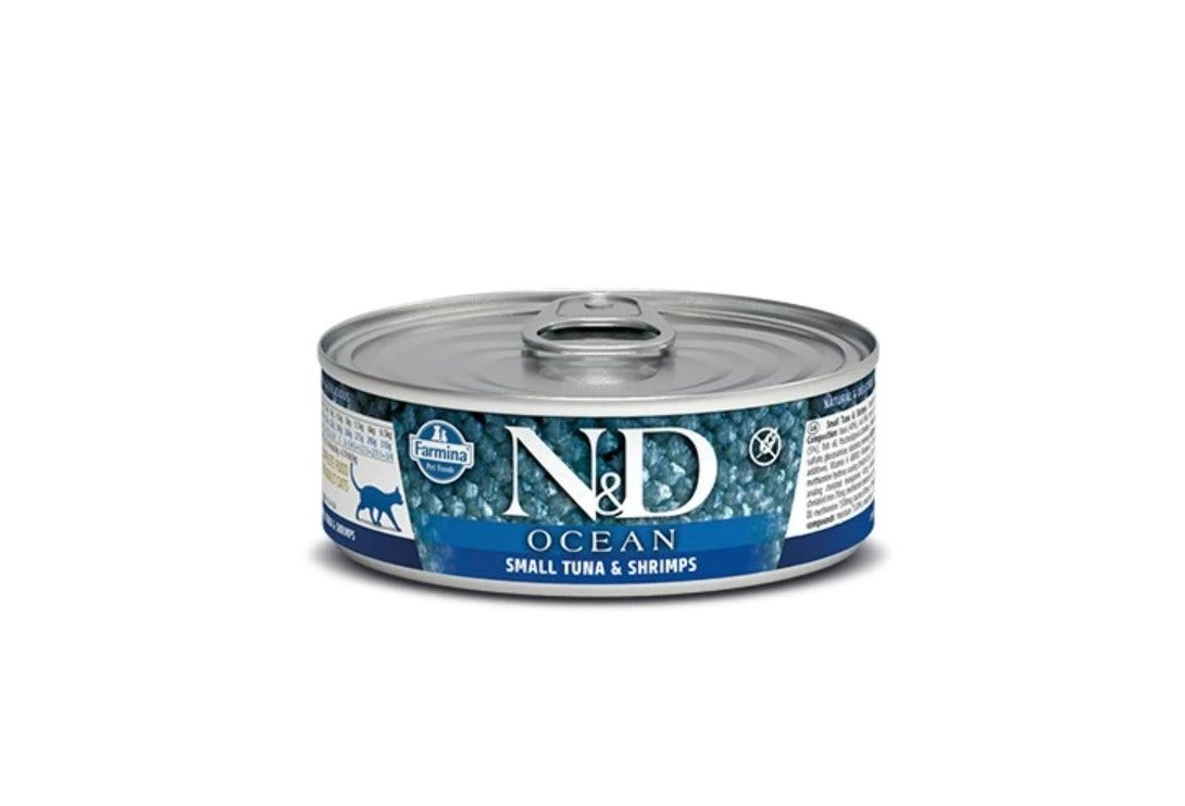 Farmina N&D Tonno Ocean E Gamberetto Gatti Adulti Umido Lattina 70gr