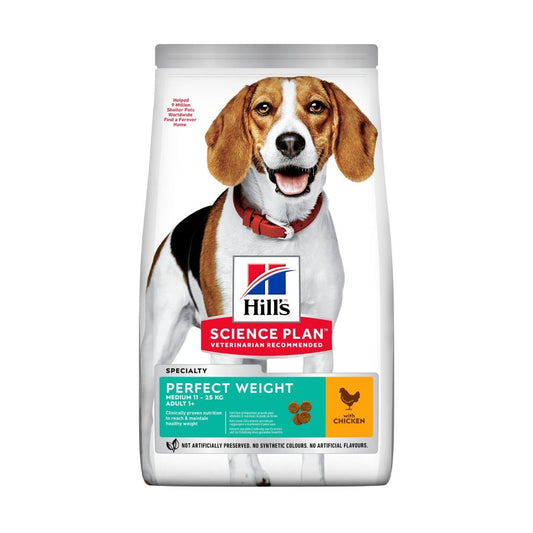 Hill's Science Plan Perfect Weight Crocchette Pollo Per Cani Taglia Media Sacco 12kg