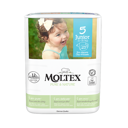 Pannolini Moltex Pure&Nature Taglia 5 Junior 25 Pezzi 11-16kg