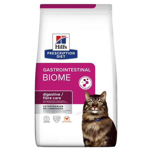 Hill's Prescription Diet Gastrointestinal Biome Digestive Fibre Care Crocchette Pollo Gatti Sacco 1,5kg