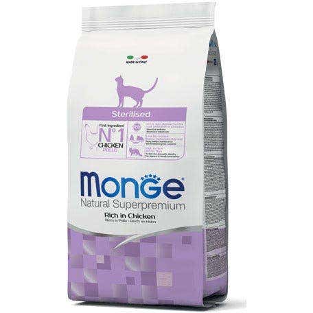 Monge Ricco Di Pollo Cibo Secco Gatti Adulti Sterilizzati Sacco 10 Kg