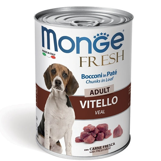 Monge Fresh Adult Vitello Cibo Umido Per Cani Adulti 400g