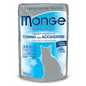 Monge Natural Superpremium Tonno Con Acciughine Cibo Umido Per Gatti Adulti 80g