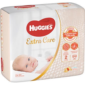 Huggies Extra Care 3-6 Kg Taglia 2 40 Pannolini