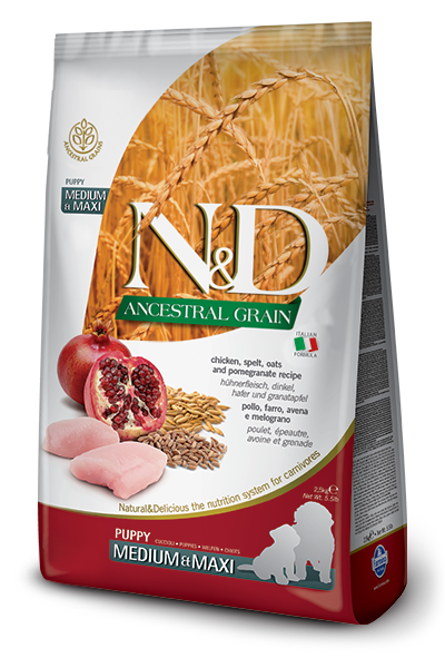 Farmina N&D Ancestral Grain Pollo E Melograno Cani Cuccioli Taglia Media E Grande Sacco 12kg