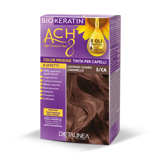 Biokeratin ACH 8 Kit Tinta Per Capelli 5/CA Castano Chiaro Caramello