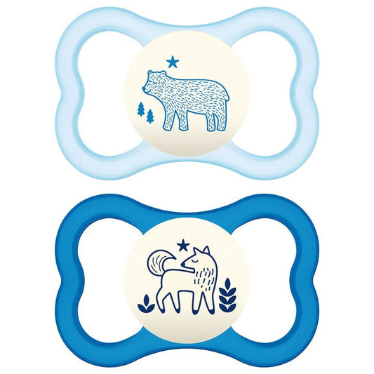 Mam Air Night Set Succhietto In Silicone Per Bambini 16 Mesi+ Fantasia Assortita