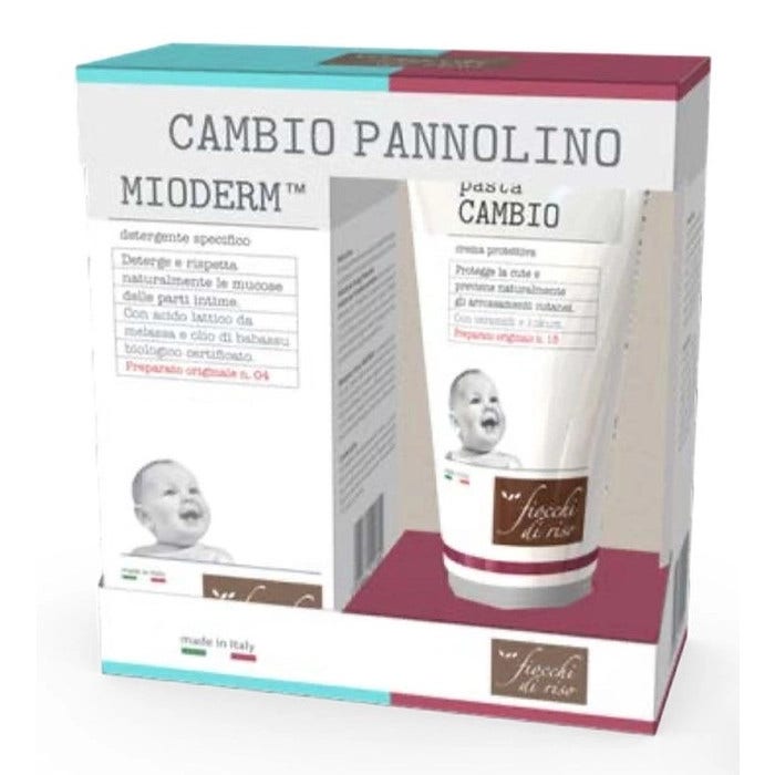 Fiocchi di Riso Cambio Pannolino Detergente Intimo 240ml+ Pasta Cambio 100ml