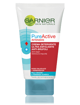 Garnier Pure Active Intensive Crema Detergente Ultra Esfoliante Anti Brufoli 150ml