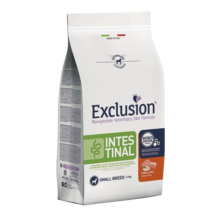 Exclusion Monoprotein Veterinary Diet Formula Intestinal Crocchette Suino/Riso Per Cani Sacco 2kg