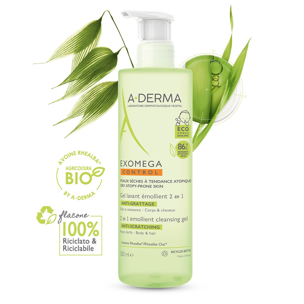 A-Derma Exomega Control Gel Detergente Emolliente 2 In 1 500ml