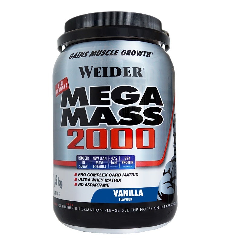 Weider Mega Mass 2000 Vaniglia 1,5 Kg