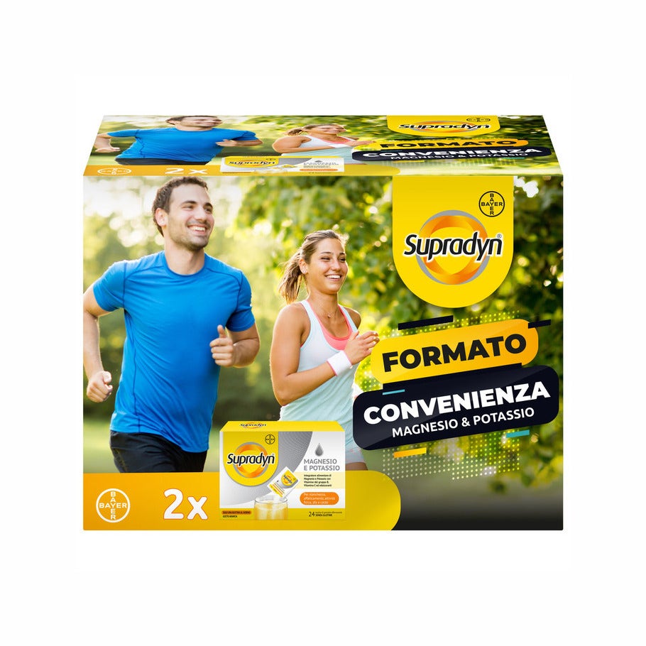 Supradyn Magnesio e Potassio Integratore Vitamine e Minerali Edizione Limitata 24+24 Bustine Effervescenti