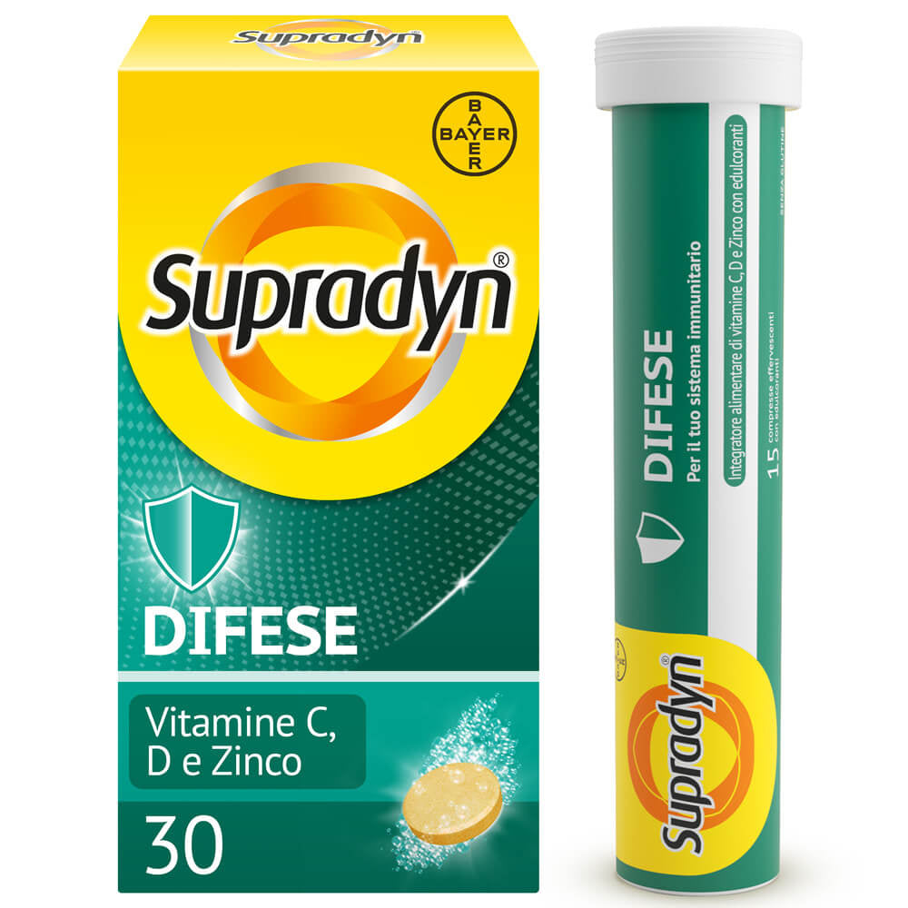 Supradyn Difese Adulti 30 compresse effervescenti Gusto Arancia