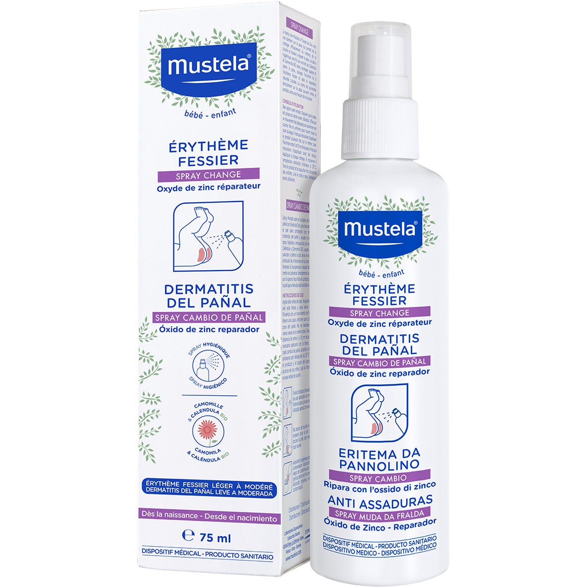 Mustela Spray Cambio Riparatore Ossido Di Zinco 75ml