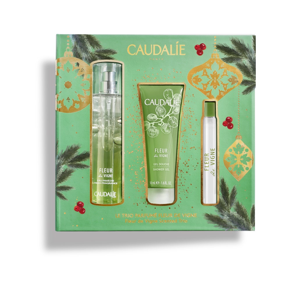 Caudalie Cofanetto Fleur De Vigne Acqua Fresca 50ml + Acqua Fresca Roll-On 10ml + Gel Doccia 50ml