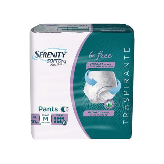 Serenity Pants Be Free Mutandina Per Incontinenza Taglia M Assorbenza Maxi 10 Pezzi