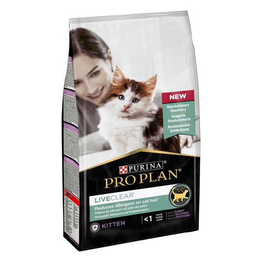 Purina Pro Plan LiveClear Kitten Gatto Crocchette Al Tacchino 1,4kg