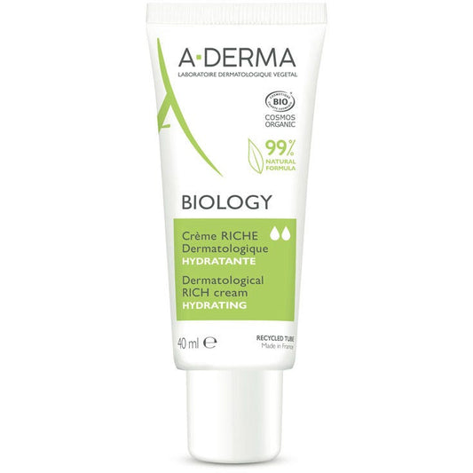 A-Derma Biology Crema Ricca Dermatologica Idratante 40ml