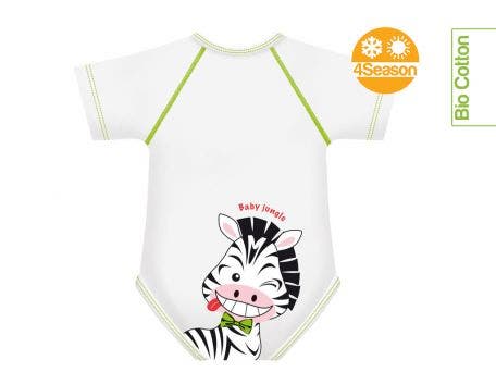 J Bimbi Body 0-36M Bio Cotton 4 Season Baby Jungle Zebra