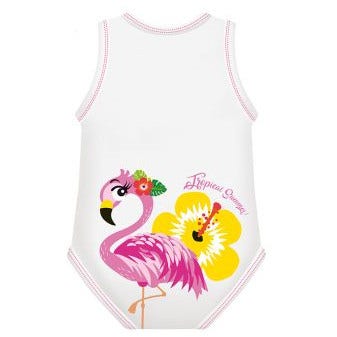 J Bimbi Body 0-36 Mesi Fresco Cotone Summer Fenicottero