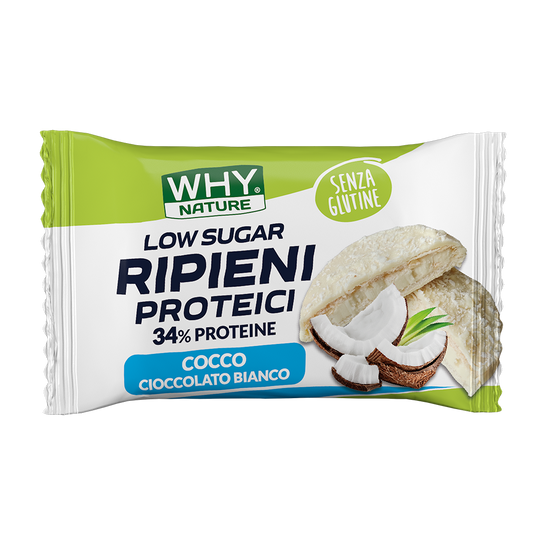 Why Nature Biscotti Ripieni Proteici Cocco Cioccolato Bianco 1 Pezzo