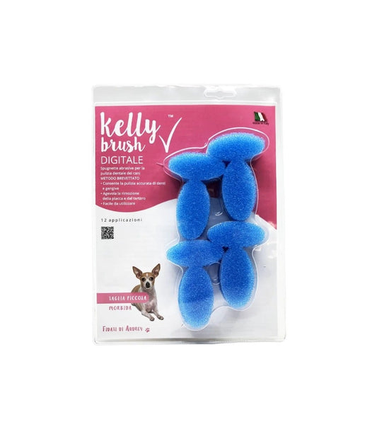 Kelly Brush Kit Digitale Spugne Morbide Antiplacca Taglia Piccola Per Cani 12 Applicazioni