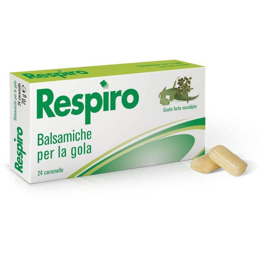 Respiro Balsamiche Gola Eucalipto Forte 24 Caramelle