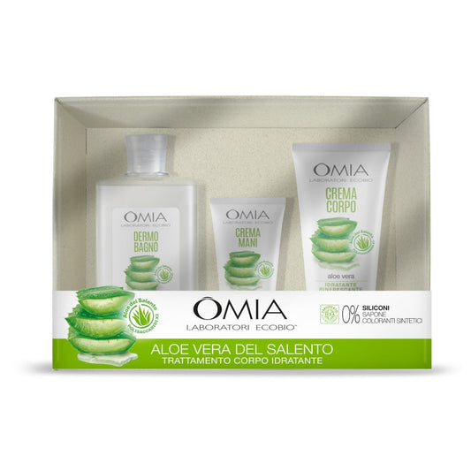 Omia Cestino Ecobio Aloe Corpo Dermo Bagno 400ml+Crema Corpo 200ml+Crema Mani 75ml