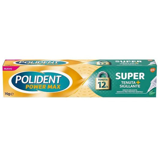 Polident Super Tenuta+sigillante Adesivo Per Protesi Dentale Gusto Menta 70g