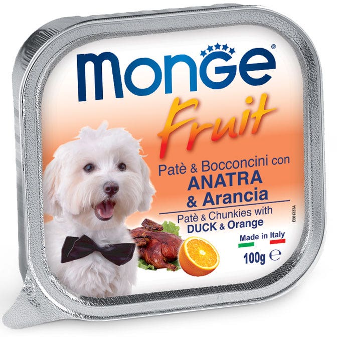 Monge Fruit Anatra E Arancia Cibo Umido Per Cani Adulti 100g